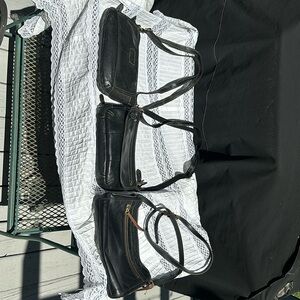 Resellers lot of 5 Fossil leather purses/handbags.